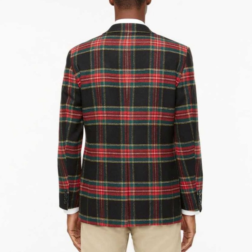 New mens J Crew Factory wool-blend Thompson blazer in Stewart Tartan plaid, - Picture 4 of 16